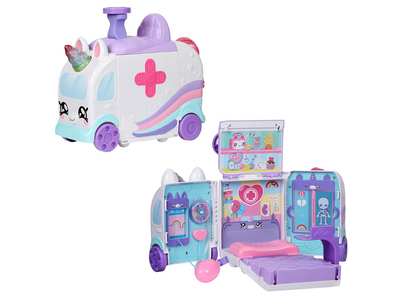 Kindi Kids Hospital Corner Unicorn Ambulance Playset