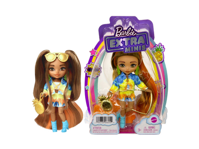 Barbie Extra Minis Doll #5 with Extra-Long Ombre Hair in Tie-Dye Jacket & Shorts with Accessories